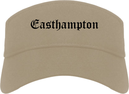 Easthampton Massachusetts MA Old English Mens Visor Cap Hat Khaki