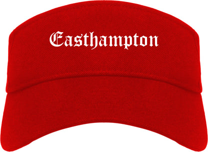 Easthampton Massachusetts MA Old English Mens Visor Cap Hat Red