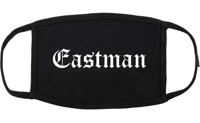 Eastman Georgia GA Old English Cotton Face Mask Black