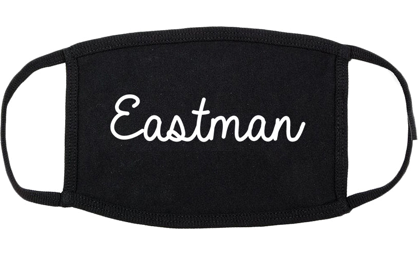 Eastman Georgia GA Script Cotton Face Mask Black