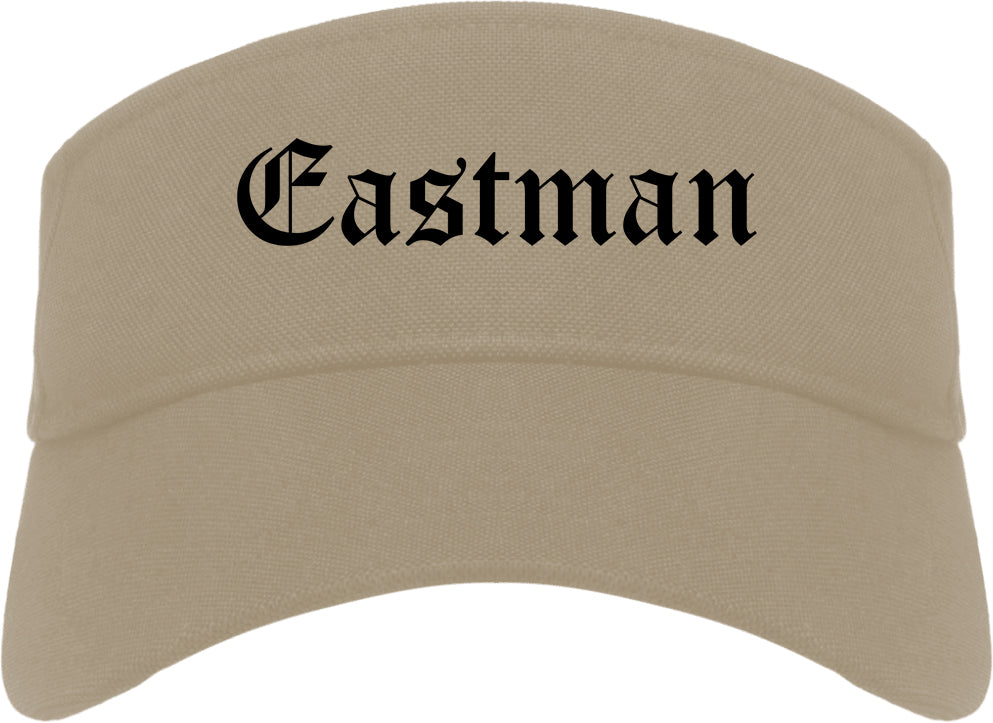 Eastman Georgia GA Old English Mens Visor Cap Hat Khaki