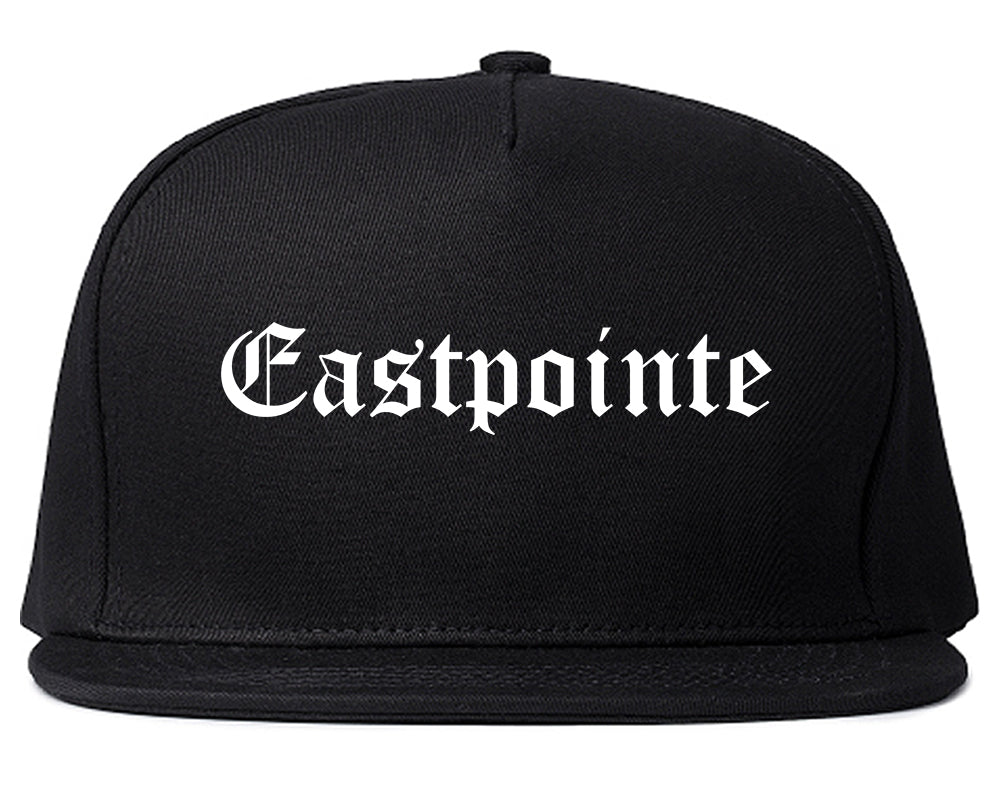 Eastpointe Michigan MI Old English Mens Snapback Hat Black