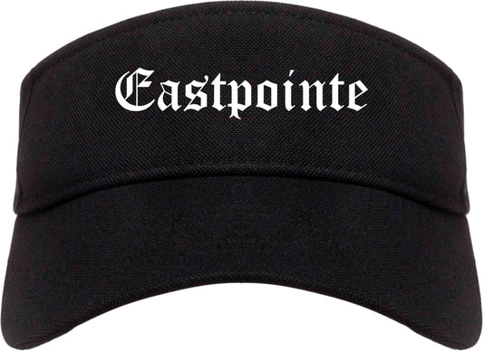 Eastpointe Michigan MI Old English Mens Visor Cap Hat Black