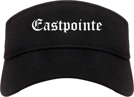Eastpointe Michigan MI Old English Mens Visor Cap Hat Black