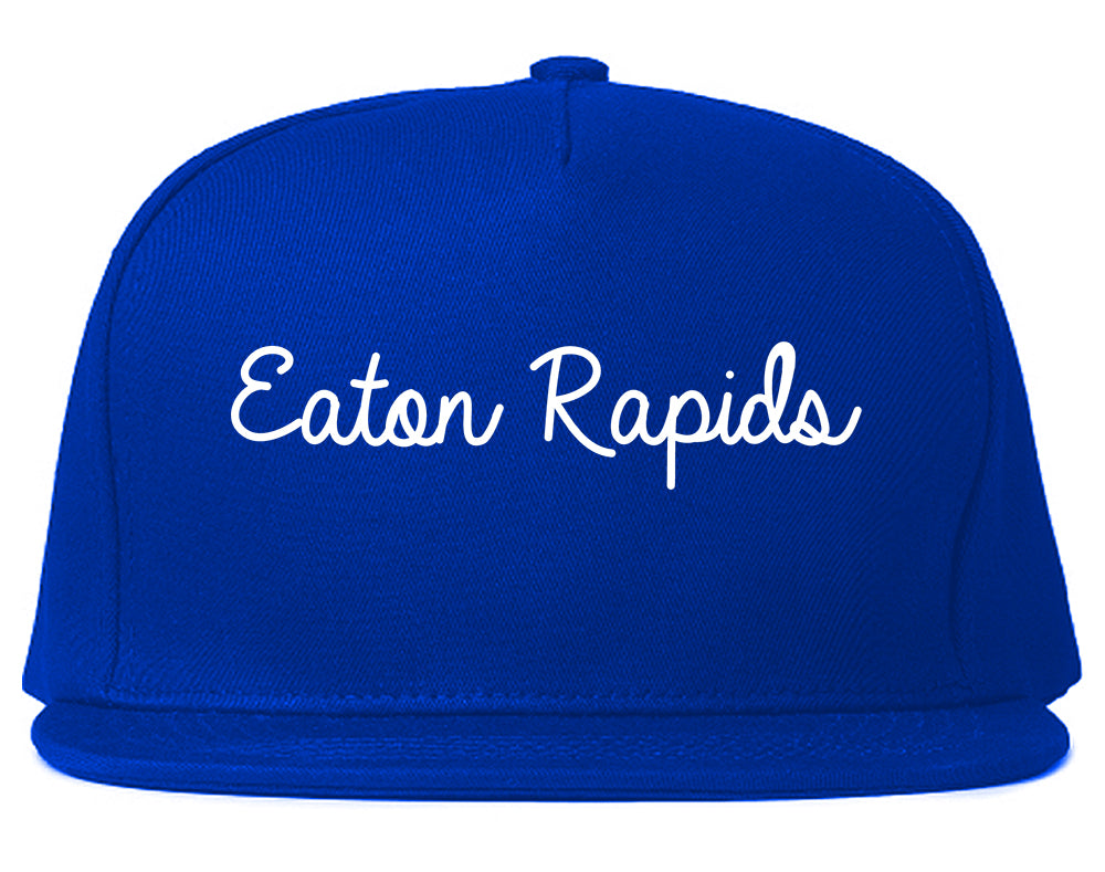 Eaton Rapids Michigan MI Script Mens Snapback Hat Royal Blue