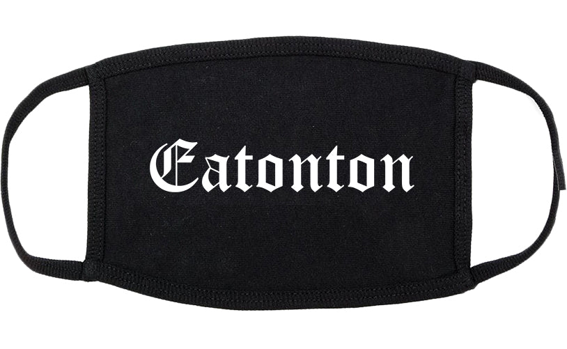 Eatonton Georgia GA Old English Cotton Face Mask Black