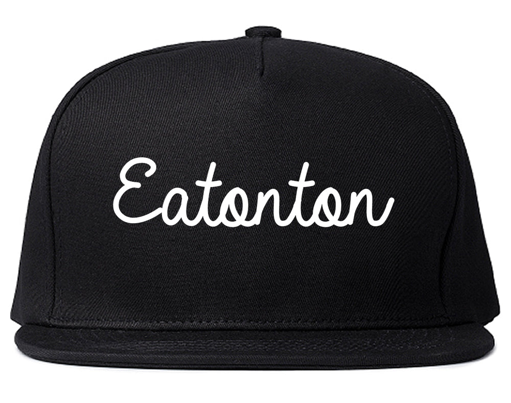 Eatonton Georgia GA Script Mens Snapback Hat Black