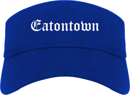 Eatontown New Jersey NJ Old English Mens Visor Cap Hat Royal Blue