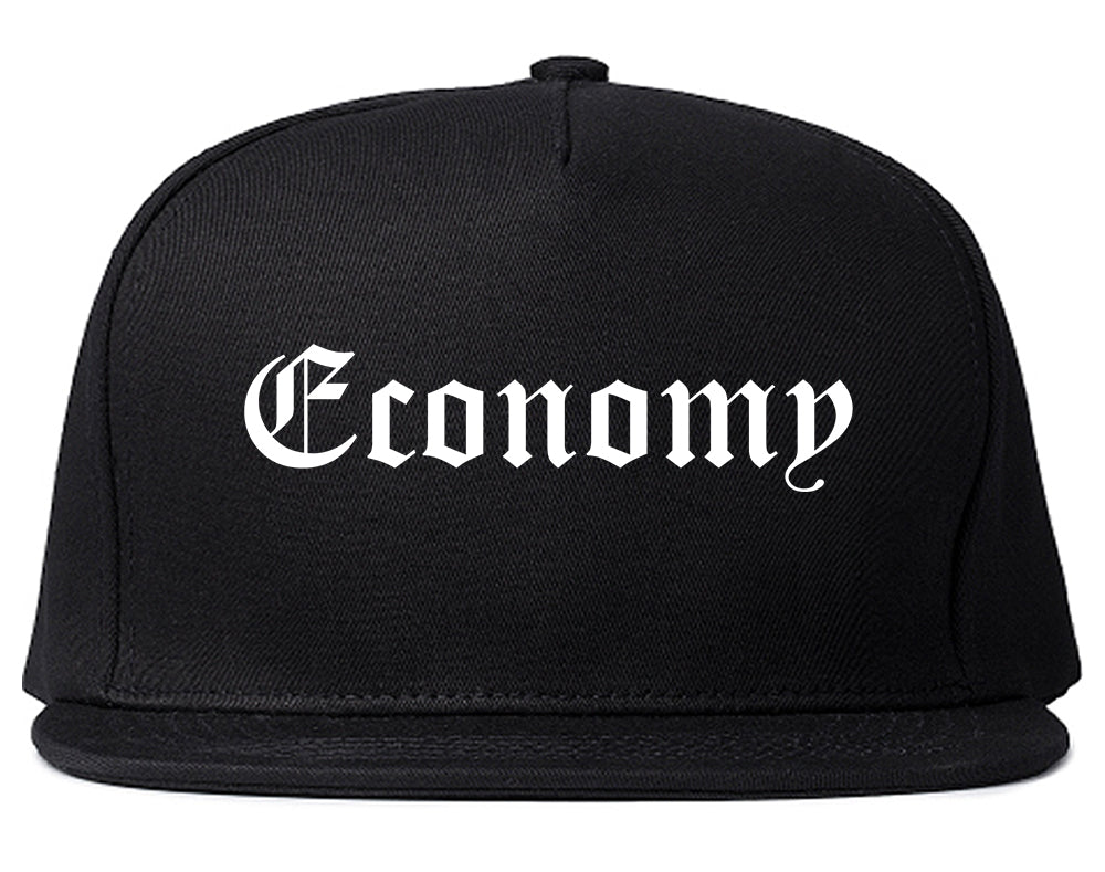 Economy Pennsylvania PA Old English Mens Snapback Hat Black