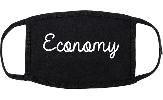 Economy Pennsylvania PA Script Cotton Face Mask Black