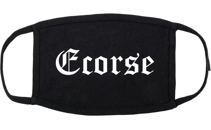 Ecorse Michigan MI Old English Cotton Face Mask Black