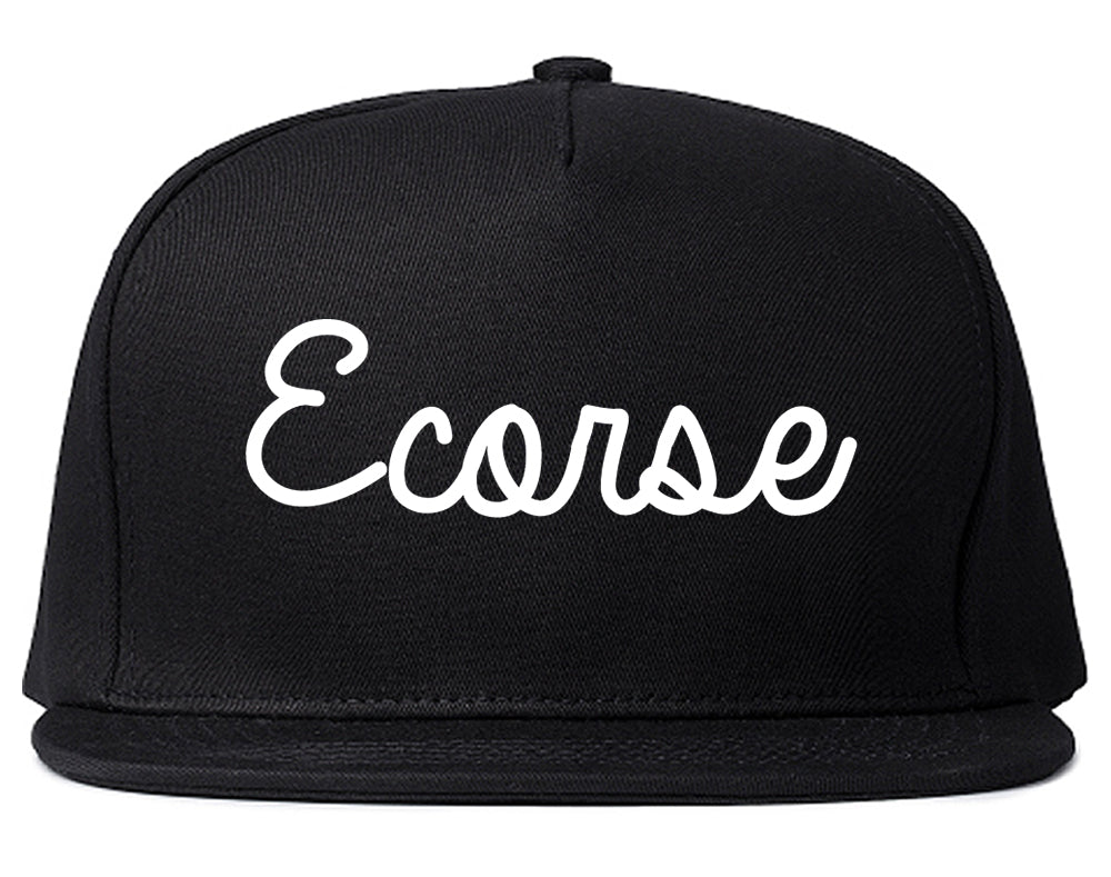 Ecorse Michigan MI Script Mens Snapback Hat Black