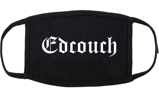 Edcouch Texas TX Old English Cotton Face Mask Black