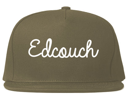 Edcouch Texas TX Script Mens Snapback Hat Grey