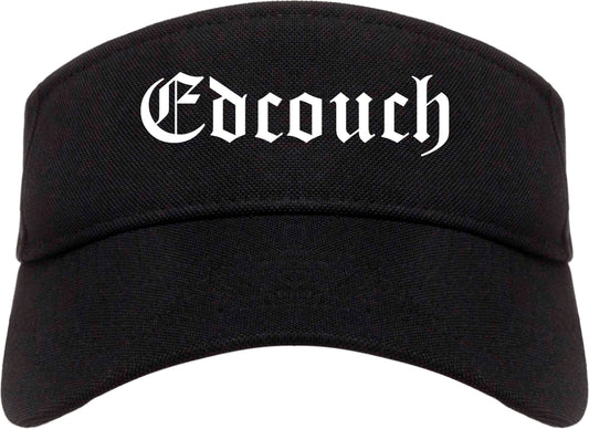 Edcouch Texas TX Old English Mens Visor Cap Hat Black