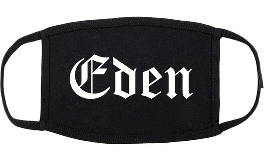 Eden North Carolina NC Old English Cotton Face Mask Black