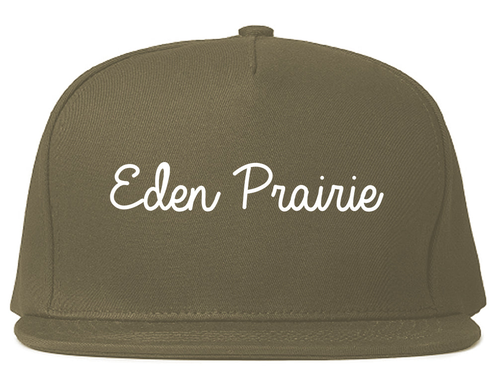 Eden Prairie Minnesota MN Script Mens Snapback Hat Grey