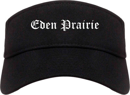 Eden Prairie Minnesota MN Old English Mens Visor Cap Hat Black
