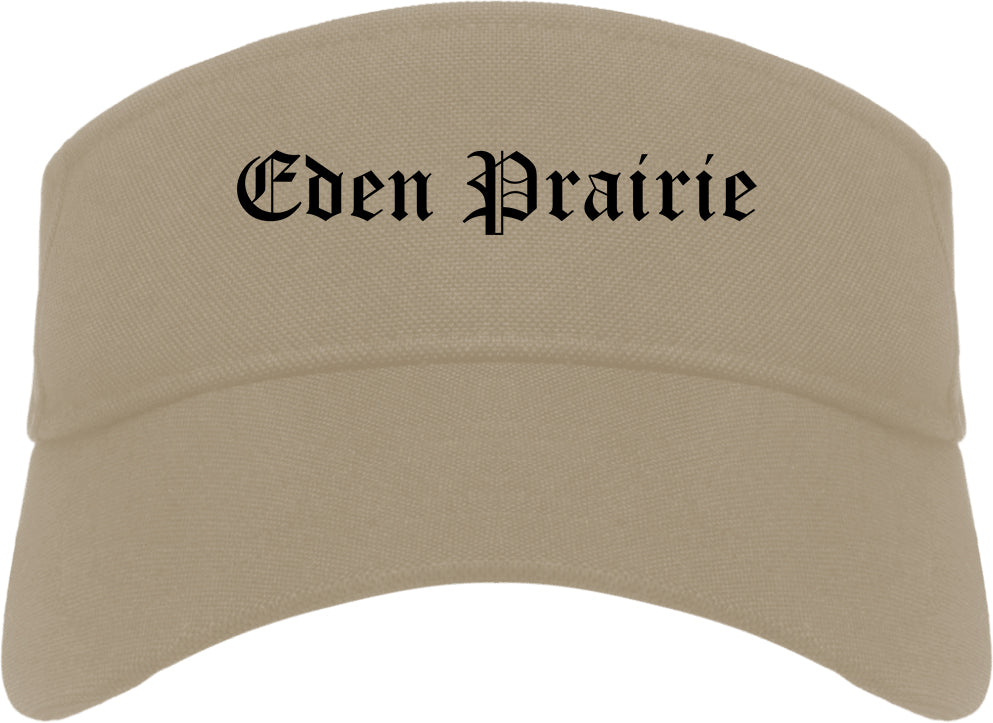 Eden Prairie Minnesota MN Old English Mens Visor Cap Hat Khaki