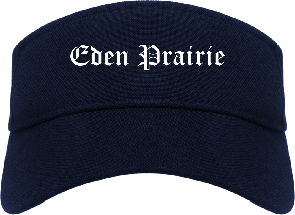 Eden Prairie Minnesota MN Old English Mens Visor Cap Hat Navy Blue