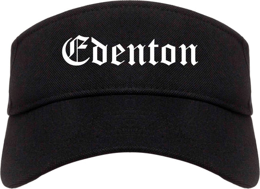 Edenton North Carolina NC Old English Mens Visor Cap Hat Black