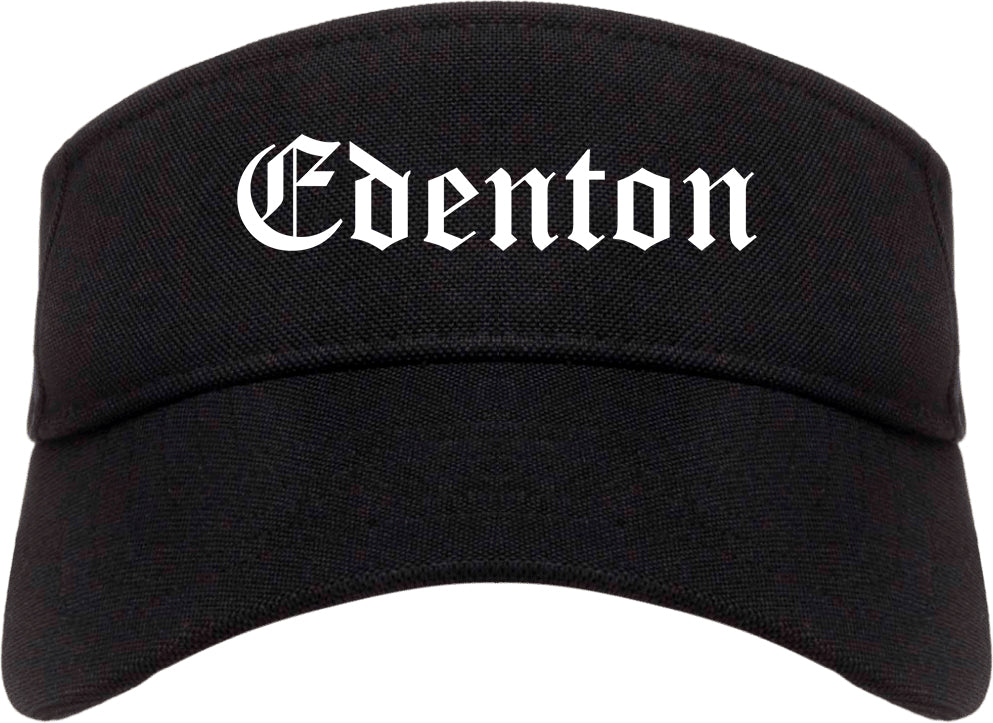 Edenton North Carolina NC Old English Mens Visor Cap Hat Black