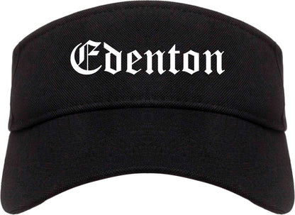 Edenton North Carolina NC Old English Mens Visor Cap Hat Black
