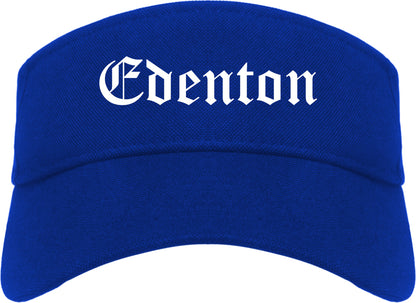 Edenton North Carolina NC Old English Mens Visor Cap Hat Royal Blue