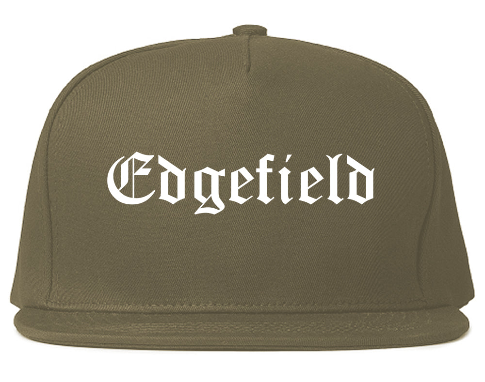 Edgefield South Carolina SC Old English Mens Snapback Hat Grey