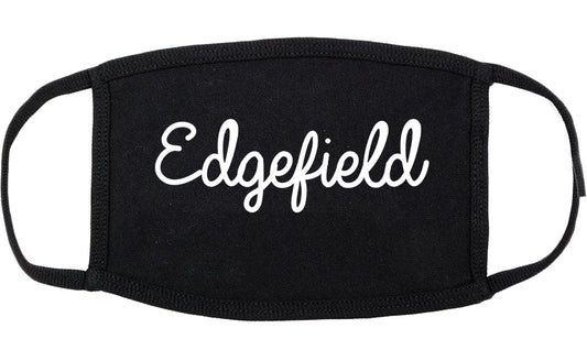 Edgefield South Carolina SC Script Cotton Face Mask Black