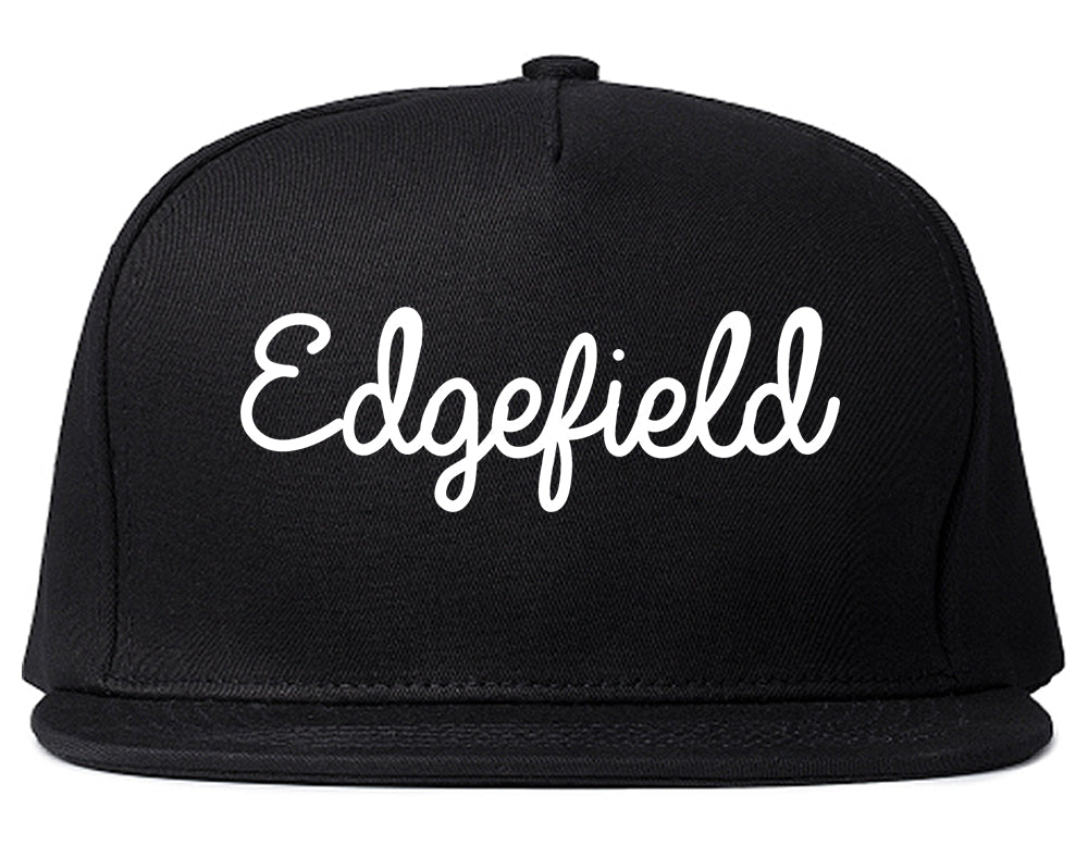 Edgefield South Carolina SC Script Mens Snapback Hat Black