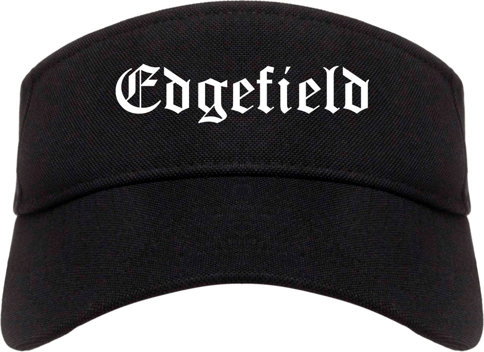 Edgefield South Carolina SC Old English Mens Visor Cap Hat Black