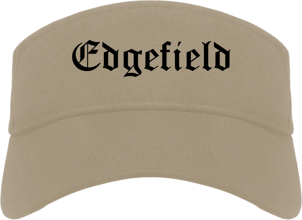 Edgefield South Carolina SC Old English Mens Visor Cap Hat Khaki