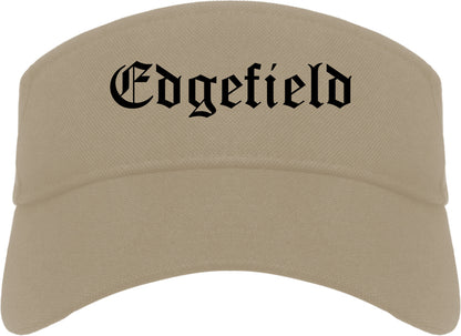 Edgefield South Carolina SC Old English Mens Visor Cap Hat Khaki