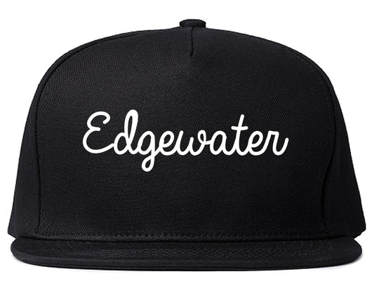 Edgewater Colorado CO Script Mens Snapback Hat Black