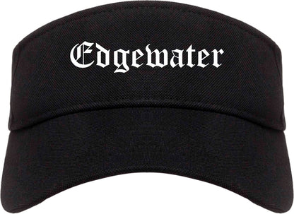 Edgewater Colorado CO Old English Mens Visor Cap Hat Black