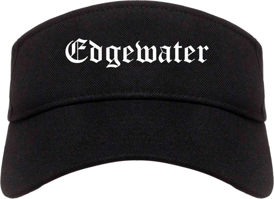 Edgewater Colorado CO Old English Mens Visor Cap Hat Black