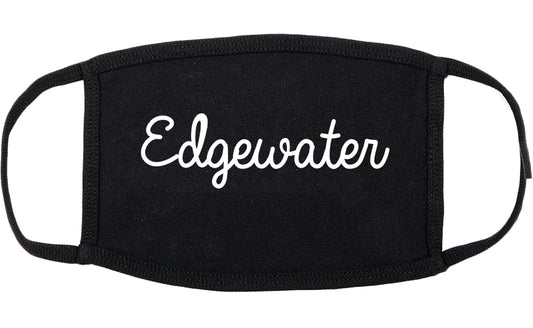 Edgewater New Jersey NJ Script Cotton Face Mask Black