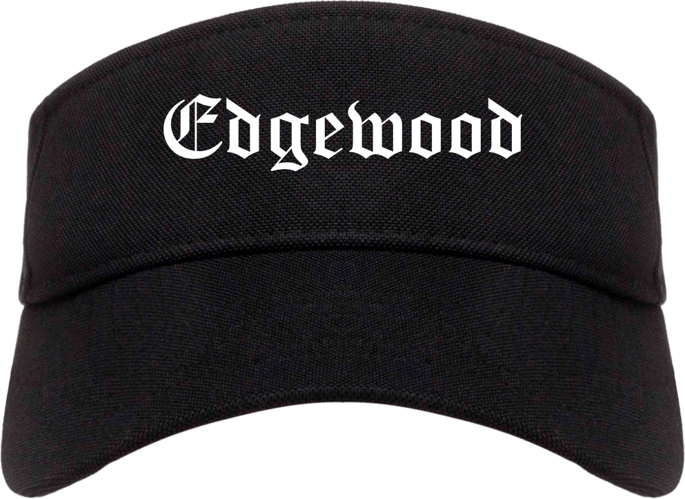 Edgewood Kentucky KY Old English Mens Visor Cap Hat Black