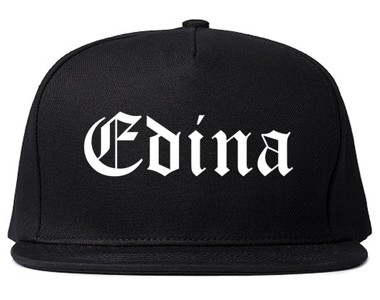 Edina Minnesota MN Old English Mens Snapback Hat Black