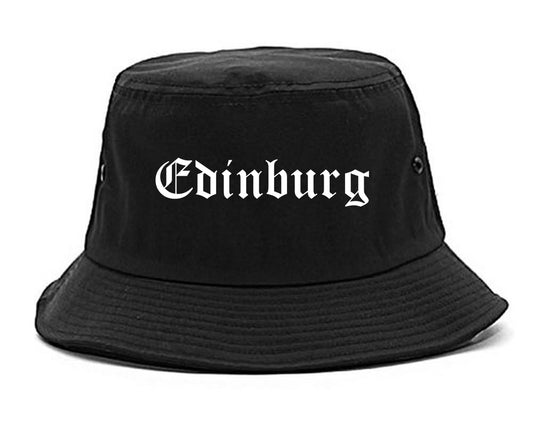 Edinburg Texas TX Old English Mens Bucket Hat Black