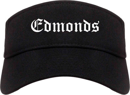 Edmonds Washington WA Old English Mens Visor Cap Hat Black