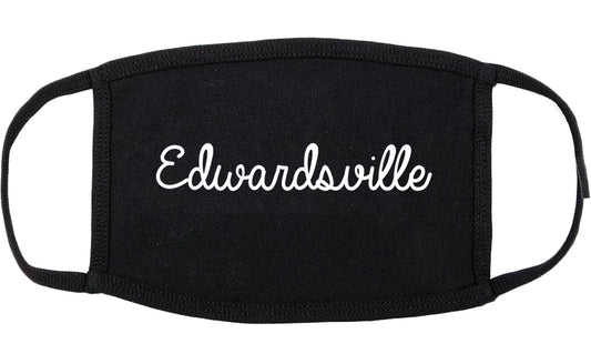Edwardsville Pennsylvania PA Script Cotton Face Mask Black