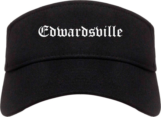 Edwardsville Pennsylvania PA Old English Mens Visor Cap Hat Black
