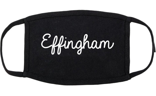 Effingham Illinois IL Script Cotton Face Mask Black