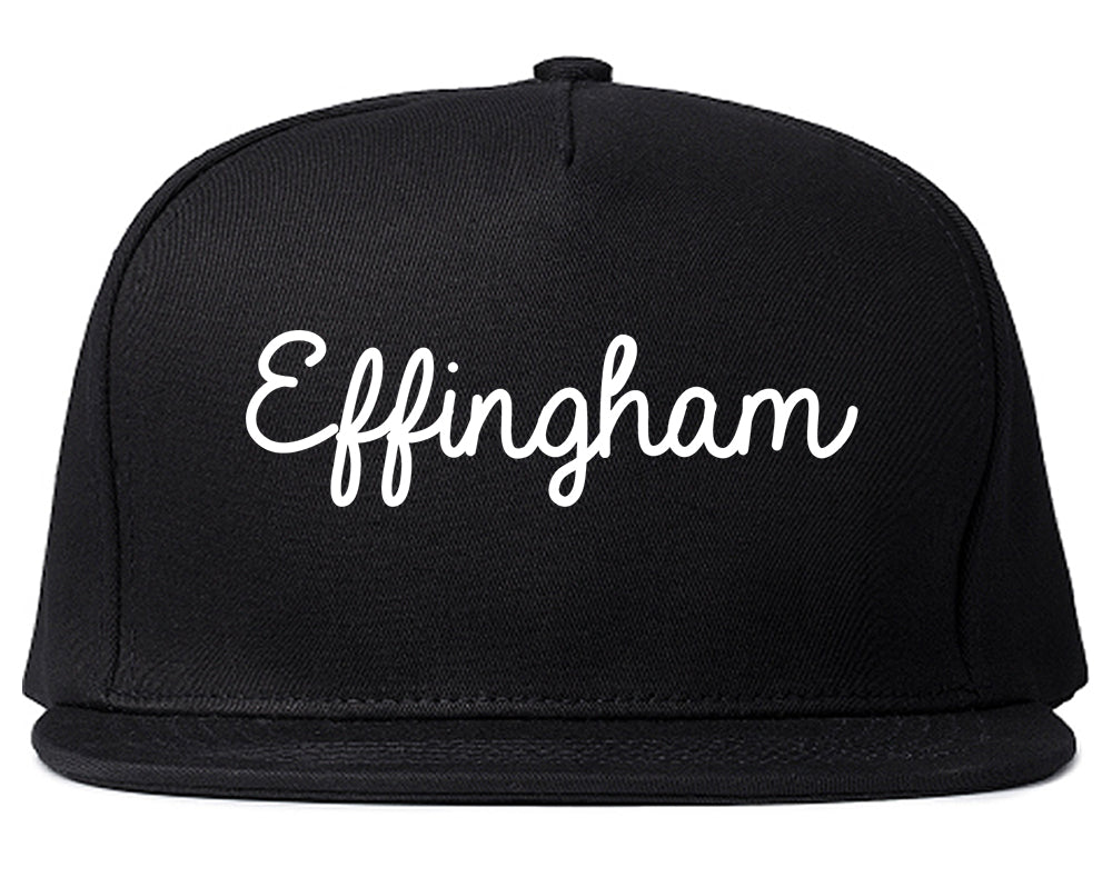 Effingham Illinois IL Script Mens Snapback Hat Black