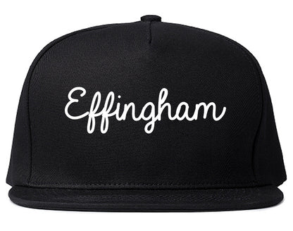 Effingham Illinois IL Script Mens Snapback Hat Black