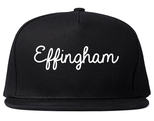 Effingham Illinois IL Script Mens Snapback Hat Black