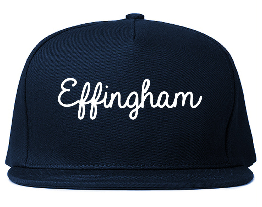 Effingham Illinois IL Script Mens Snapback Hat Navy Blue