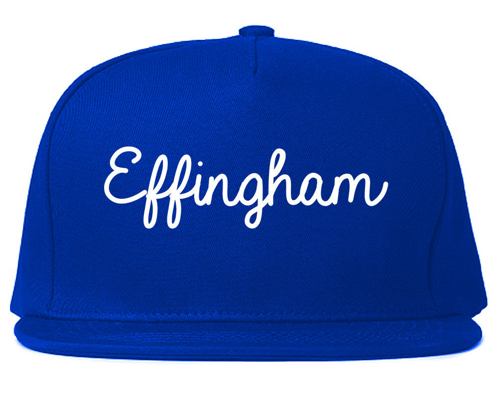 Effingham Illinois IL Script Mens Snapback Hat Royal Blue